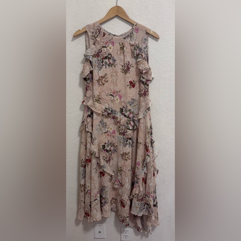 Sundance Faye floral asymmetrical midi dress NWT - Picture 2 of 7
